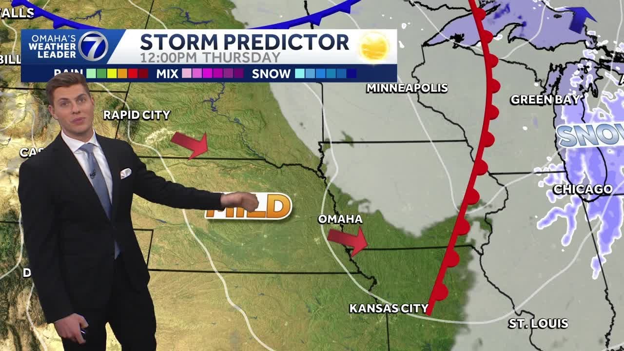 Cloudy and cool Wednesday afternoon, much more mild on Thursday - YouTube
