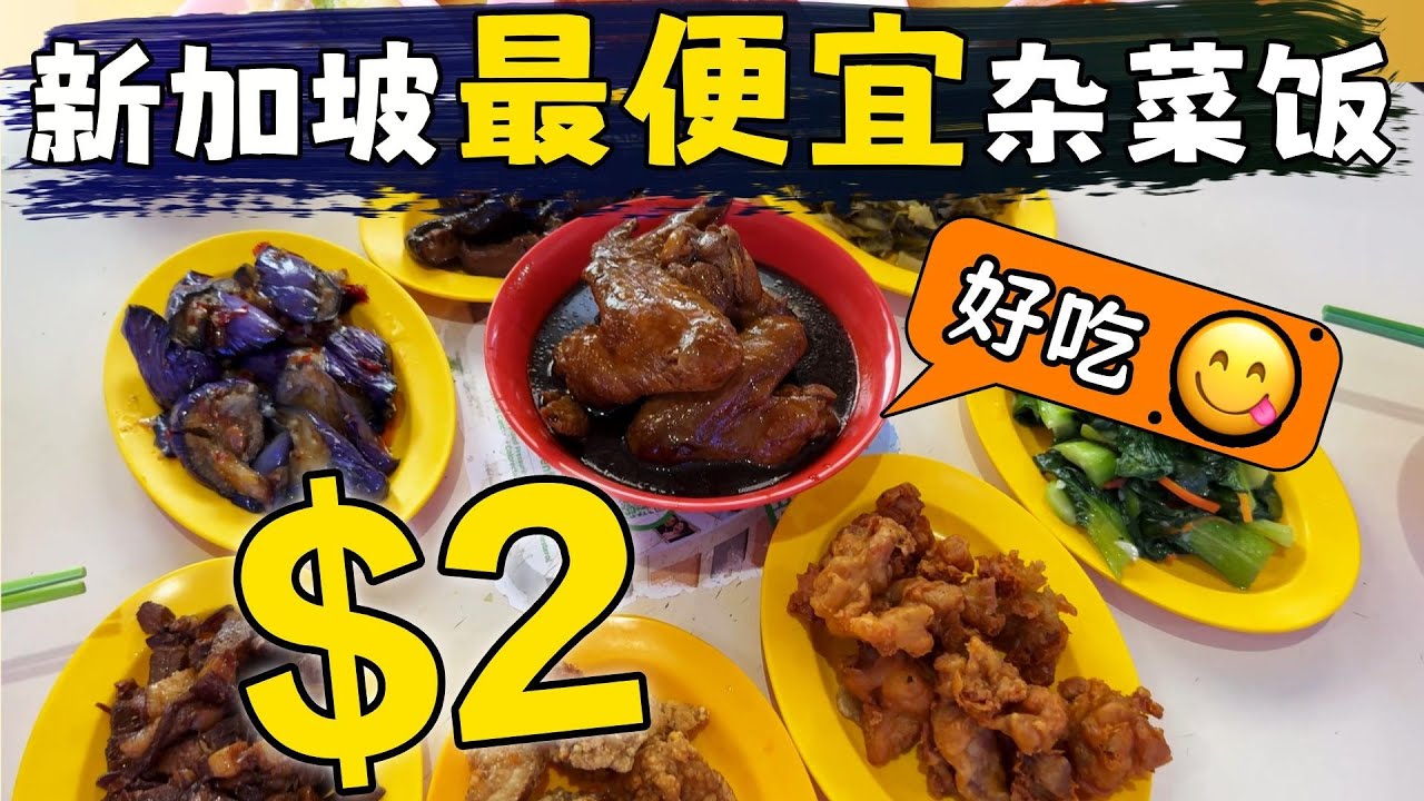 新加坡最便宜杂菜饭，新加坡菜饭好选择，新加坡必吃美食，新加坡杂菜饭受欢迎，金华美食店，来兴菜饭，The Cheapest Economy Rice in Singapore