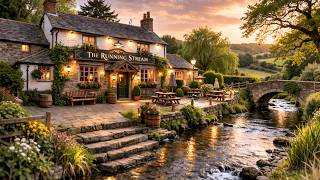 4K Cozy Riverside Pub Ambience 🍻 Calming River Water Sounds & Warm Atmosphere screenshot 1