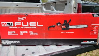 Milwaukee fuel chainsaw, unboxing (2727-21 HD