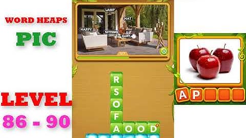 Word Heaps: Pic Puzzle Level 86 - 90 | All Answers | Walkthrough