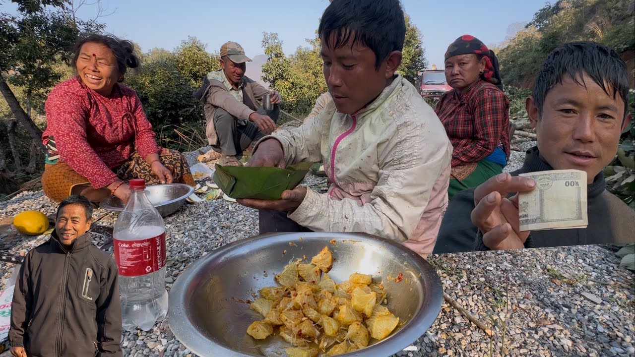 हेम दाई हरुको दाऊरा रख्ना जॅंदा 500 सय कमईयो #min joi#villagevlog 