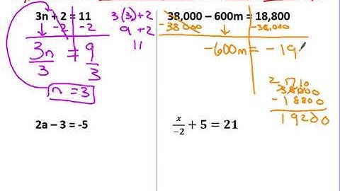 6.4 Solving Two Step Equations