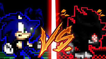 Dark fleetway vs sonic black (Sprite animation 13 +)
