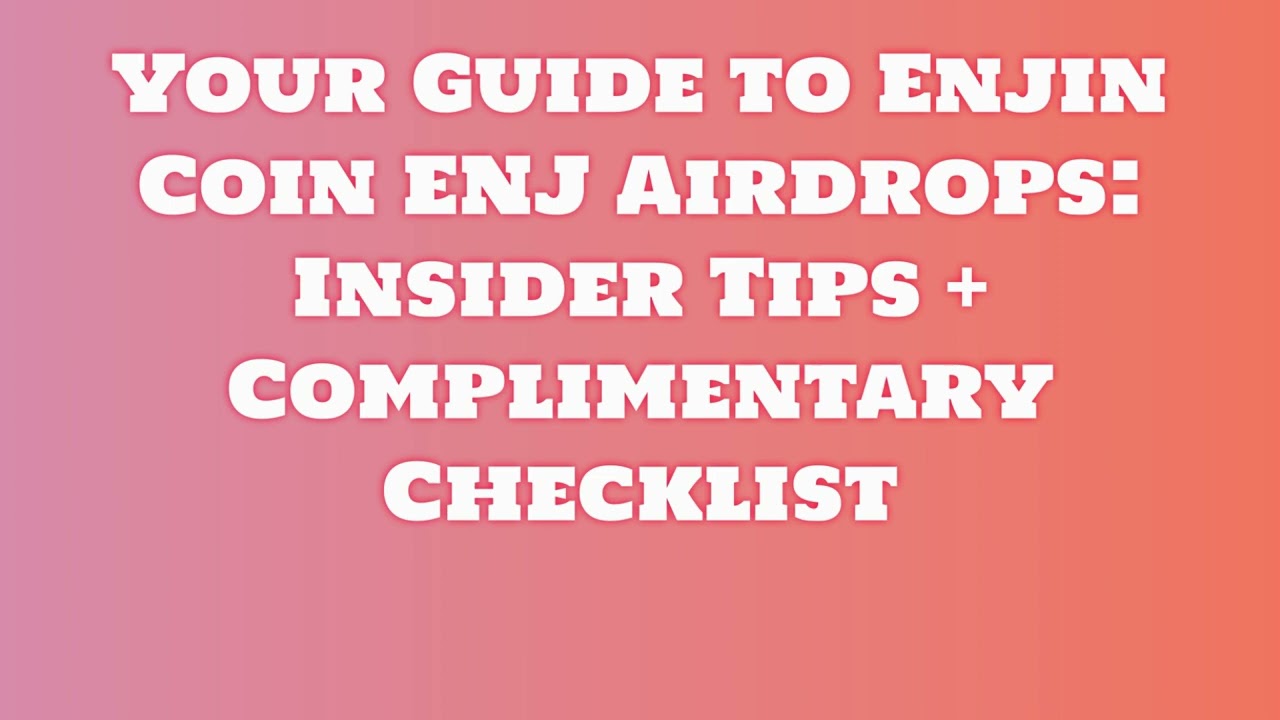 Grab Enjin Coin ENJ Airdrop for Free | Learn How to Swap or Sell Enjin Coin ENJ Airdrop