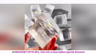 Natural Crystal Rainbow Calcite Cube Stone Ornament White Stone Calcite Refraction Rainbow Color