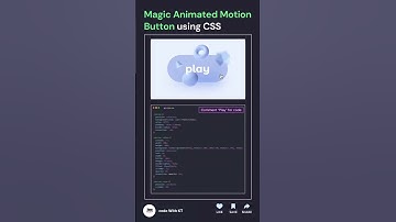 ✨ "CSS Magic Button That Moves Like Crazy!" #css #shorts