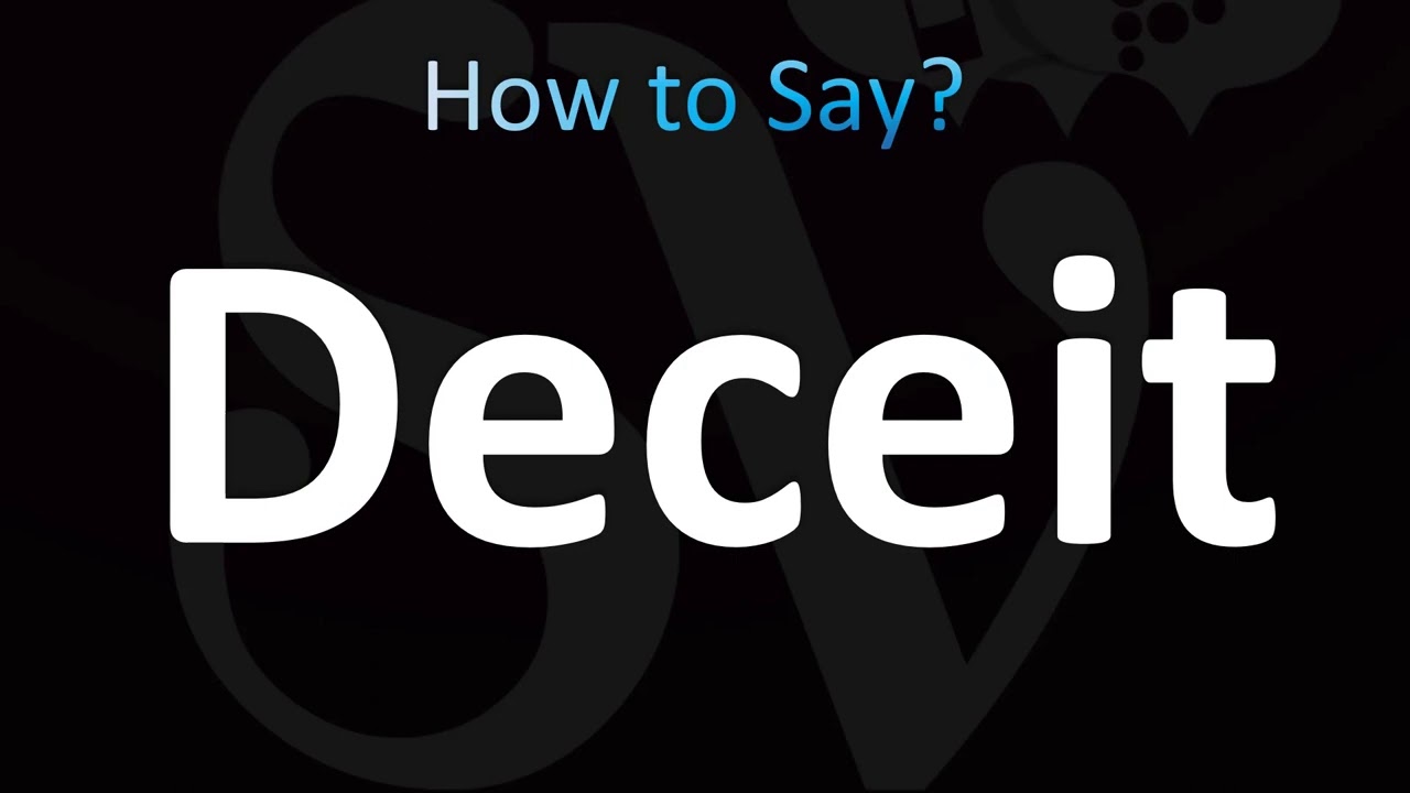 How to Pronounce Deceit (CORRECTLY!) - YouTube