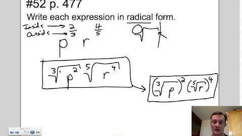 2013 Lesson 7.5.1 Rational Exponents to Radical Form