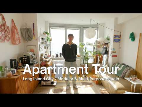 How He Made a Small 500 Sq Ft NYC Studio Apartment Feel Cozy FULL TOUR