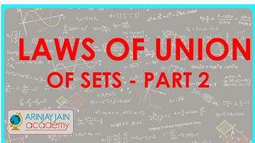 483.Class XI - CBSE, ICSE, NCERT -  Laws of Union of Sets - Part 2