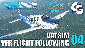 ATC comms with real people - VFR Flight Following - 04 - OnAir Thunder - Microsoft Flight Simulator