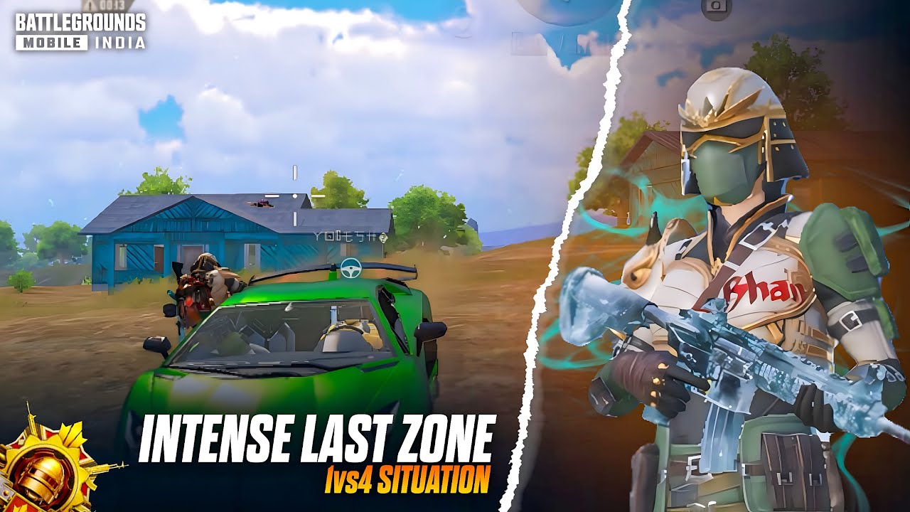 INTENSE LAST ZONE 1vs4 CLUTCH SITUATION 😳 | BGMI - YouTube