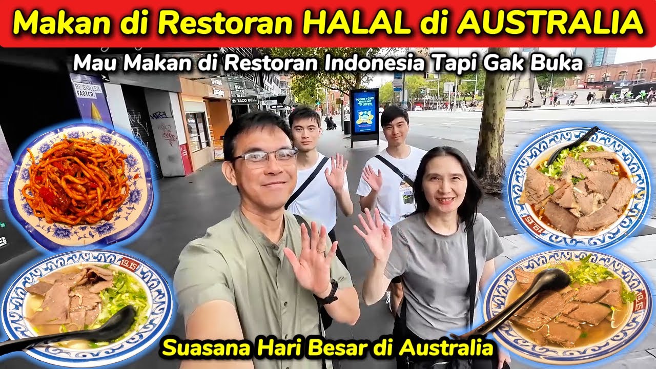 Makan di Restoran HALAL di AUSTRALIA 🇦🇺 Suasana Hari Besar di Sydney City