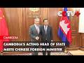 Cambodia's Acting Head of State Meets Chinese Foreign Minister