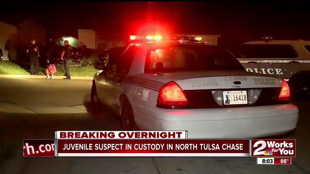 Juvenile in custody after north Tulsa police pursuit involving stolen ...