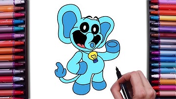 How to Draw a Bubba Bubbaphant From Smiling Critters | Poppy Playtime | Step by Step Easy Drawing