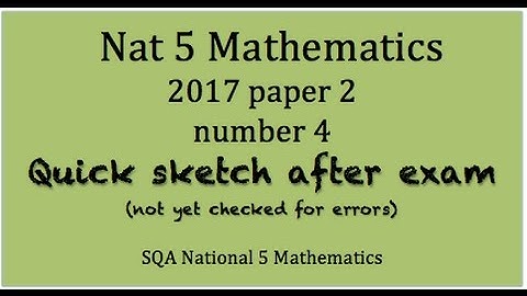 2017 SQA National 5 Mathematics paper 2 No. 4