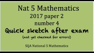 2017 SQA National 5 Mathematics paper 2 No. 4