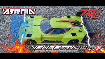 Arrma Vendetta 3s 1/8 scale  Speed test can it do 70mph out the box