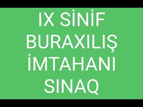 9-cu sinif buraxılış imtahanı.1-ci mərhələ sınaq