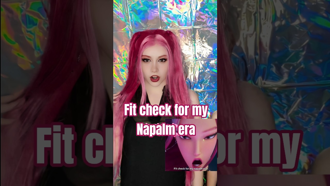 Fit check for my Napalm era | Mira & Zoey | K-pop demon hunters #cosplay #shorts