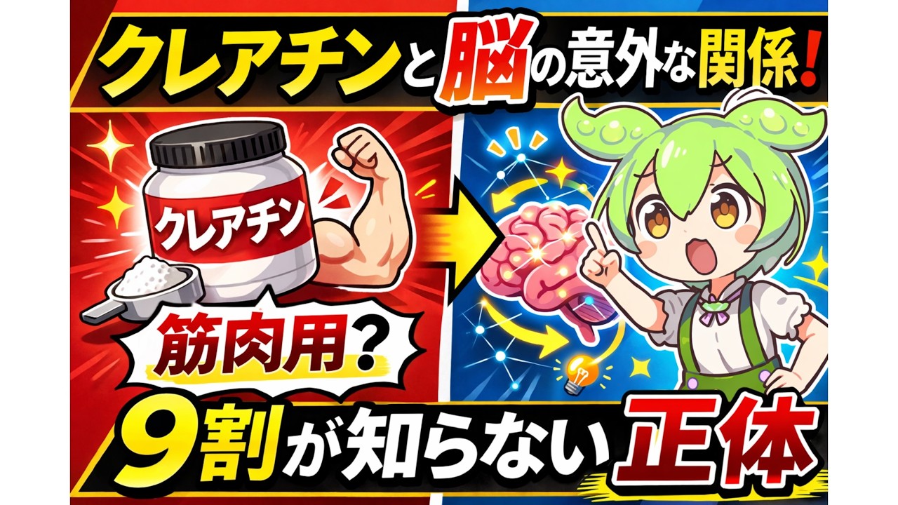 クレアチンと知能、1日3gが脳を変える！？