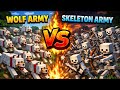 WOH IS WIN??|50 wolf vs 50 skeleton#Minecraft#vs#gaming#battle