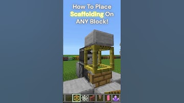 How To Place Scaffolding On ANY Block!! #shorts #minecraft #minecraftglitches #minecraftshorts #fyp