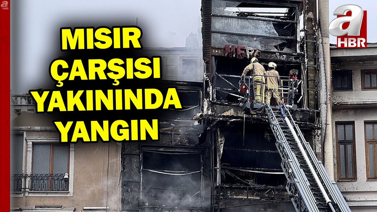 Mısır Çarşısı yakınında faciadan dönüldü: 5 katlı bina küle döndü! | A Haber