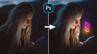 Photoshop | How To Create 3D Glowing Social Media Icons