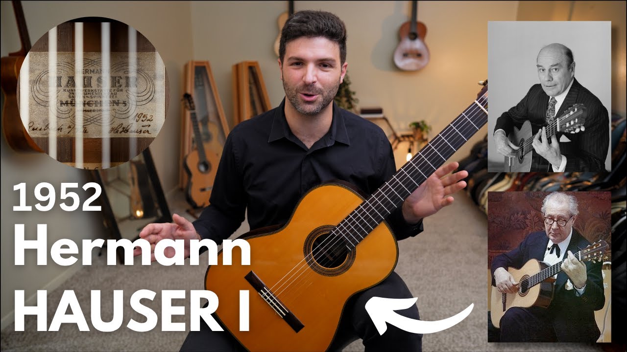 Герман Хаузер I 1952 г., экс-Софокл Папас: одна из последних гитар, которые он построил: часть ис...