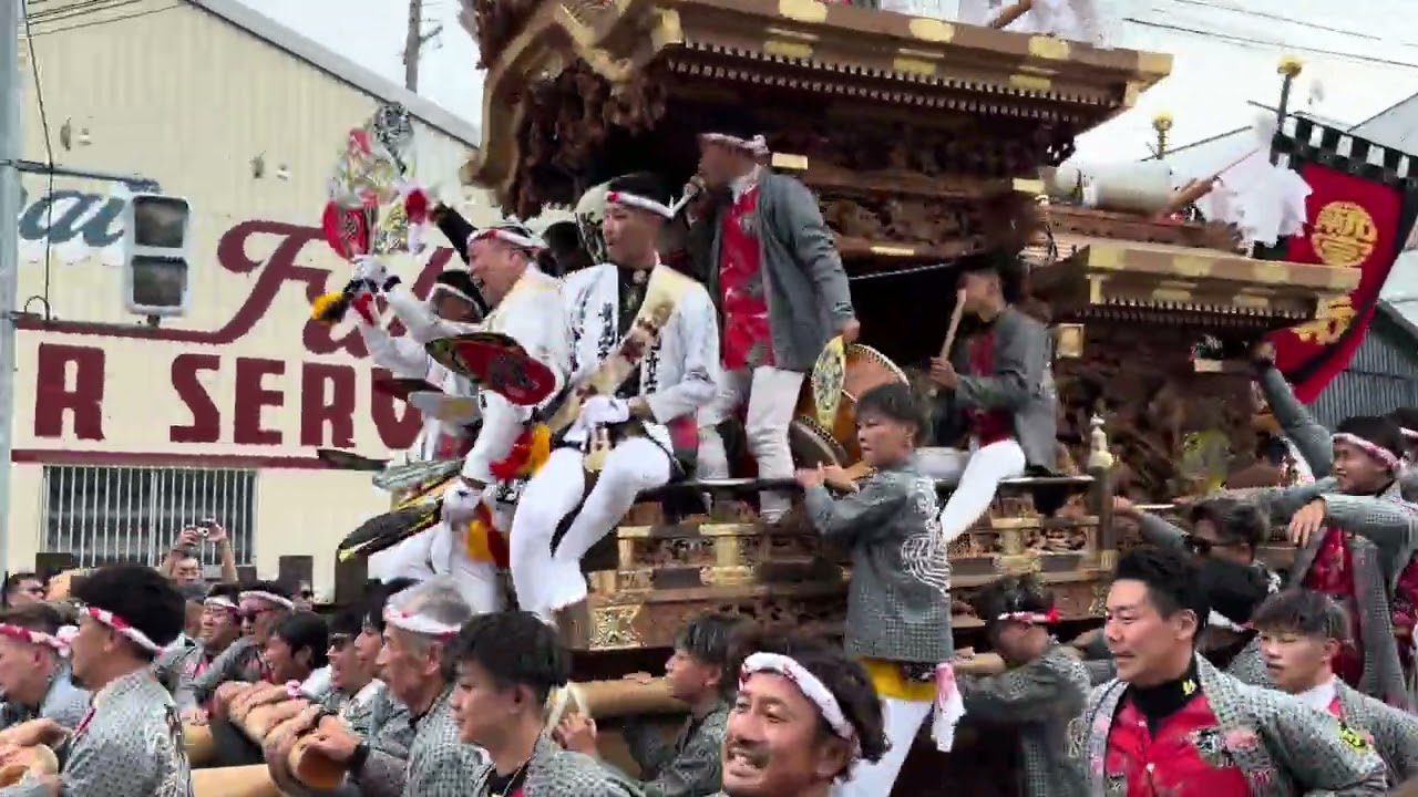 令和7年　新堂だんじり　美具久留御魂神社宮入り