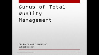 Gurus of Total Quality Management