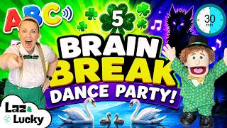 5-in-1 Kids Dance! 🕺🍀 ABCs, Counting & Brain Breaks