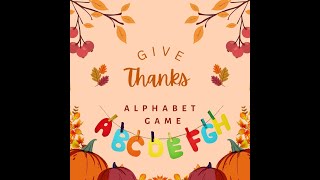 Give Thanks Alphabet Game