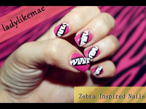 Zebra Inspired Nails