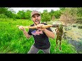 Hunting BULLFROGS with HOMEMADE SPEAR!!! (Survival Challenge)