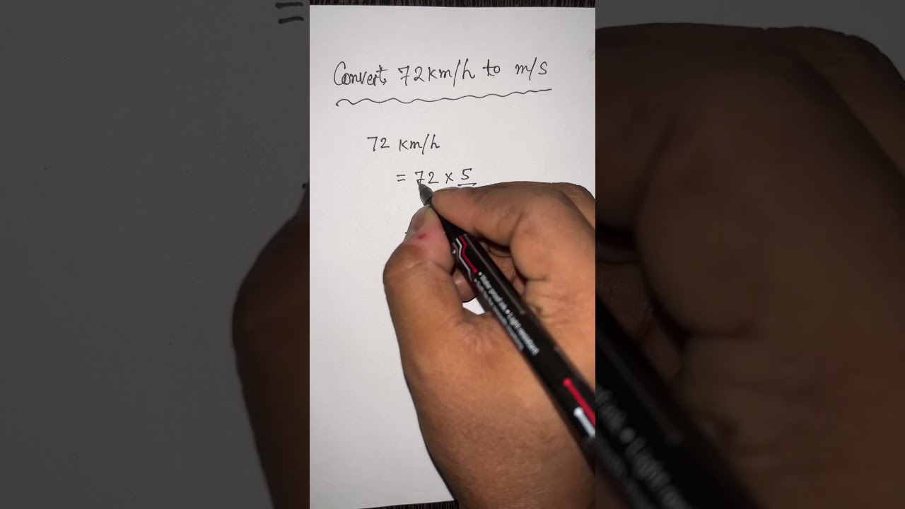 Convert 72 km/hr into m/s 