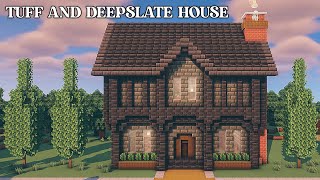 How To Build Tuff And Deepslate House In Minecraft 1.20 || #3 || Minecraft Tutorial