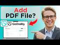 How to Add PDF to GoDaddy Website Builder (Easy Guide)