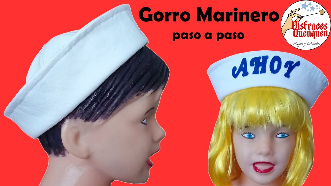 DIY. Como hacer GORRO MARINERO de tela ⛵ Gorro de Robin de Stranger Things # gorro #strangerthings 