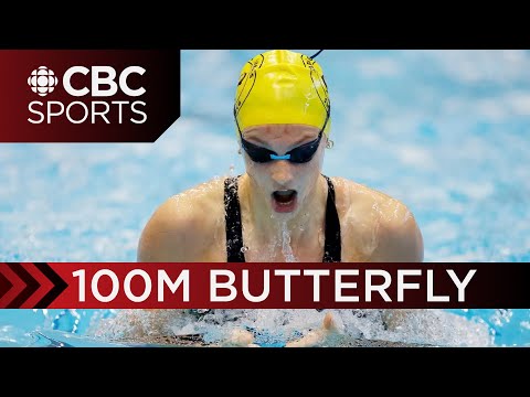 Summer McIntosh wins 100m butterfly for 3rd gold medal at Canadian Swimming Open| CBC Sports