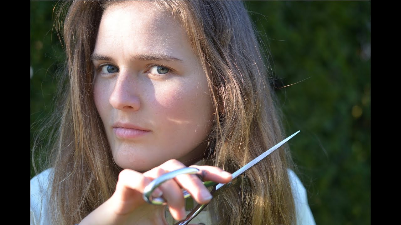 trimming my hair with craft scissors YouTube