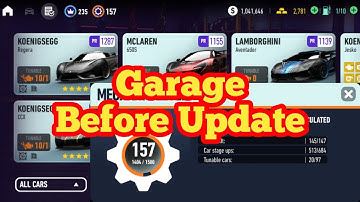 Garage before New update - NFS No Limits
