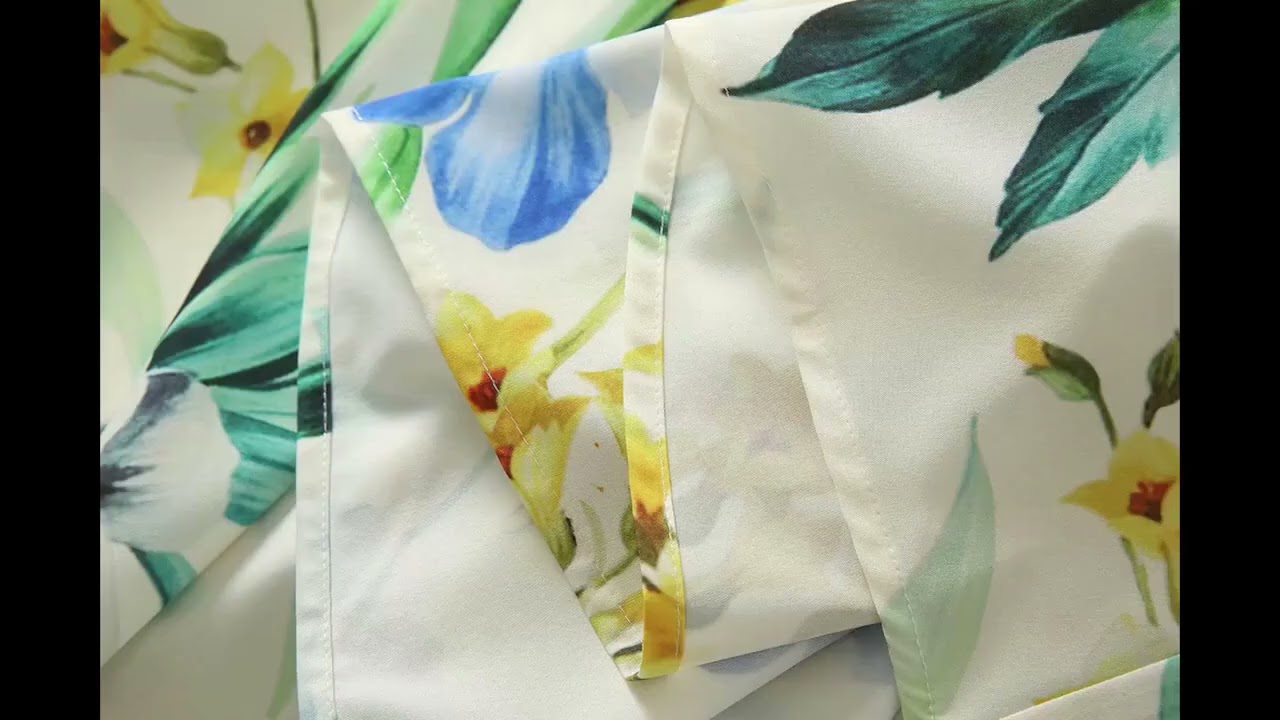 Puff Sleeves Flower Design Crop Top + Long Skirt Suit 2 pieces White