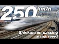 Shinkansen passing at high speed / Japan 2024