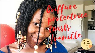 Coiffure protectrice sur cheveux naturel |  twist/ vanille sur cheveux de type 4c | Naturalhairci |