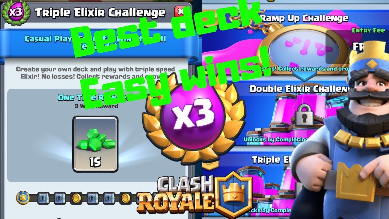 BEST DECK FOR Elixir Challenge - Crown Marathon! - Clash Royale