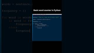 Basic word counter in Python #coding #python #fyp